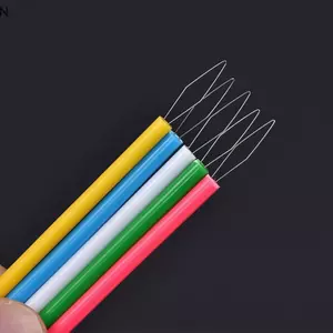 NS 10 Chiếc Lãnh Đạo Beader Ren Kim Dụng Cụ May Hình Trụ Nhiều Màu Sắc Kim Threader May Threader DIY Phụ Kiện NS