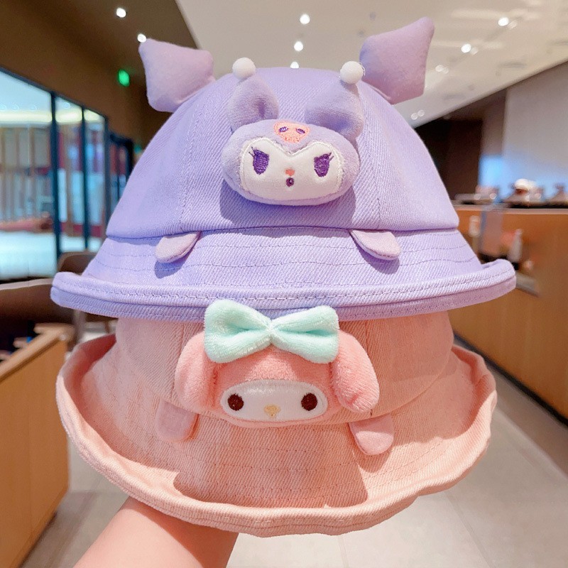 Mũ xô trẻ em Hoạt hình dễ thương Mũ chống nắng Kuromi