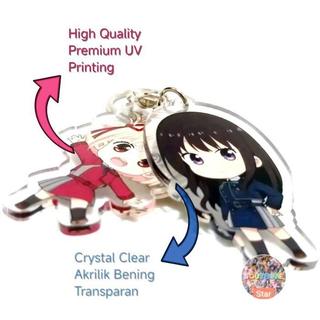 Gantungan Kunci Chiikawa Usagi Karakter Lucu Imut Akrilik Bening Transparan Keychain Hadiah Anime Kawai Kado Figure