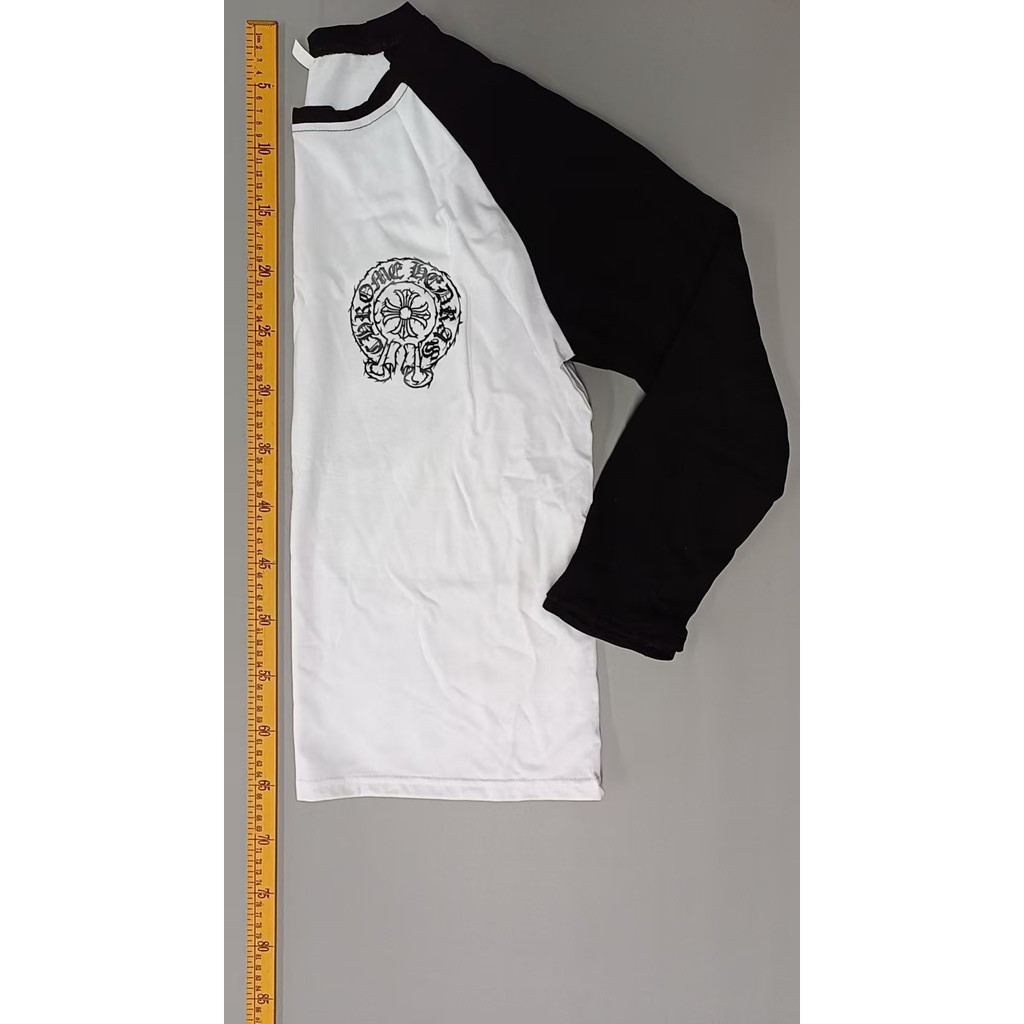 Milyfashion Cotton Nguyên Chất Rời Kích Thước Lớn Tay Raglan Retro In Hình Dài Tay Thiết Kế Niche Đáy Top 7INF