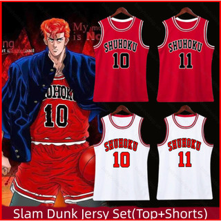 Áo cosplay Slam Dunk Jersy dành cho nhân vật Sakuragi Hanamichi và Rukawa Kaede - Perfect cho Halloween hay Fan Meet