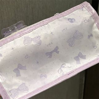 Túi Văn Phòng Phẩm ALMA1, Túi Đựng Bút Đa Năng Nơ, Túi Bảo Quản Dung Tích Lớn Trong Suốt Chất Lượng Cao Cho Văn Phòng Trường Học