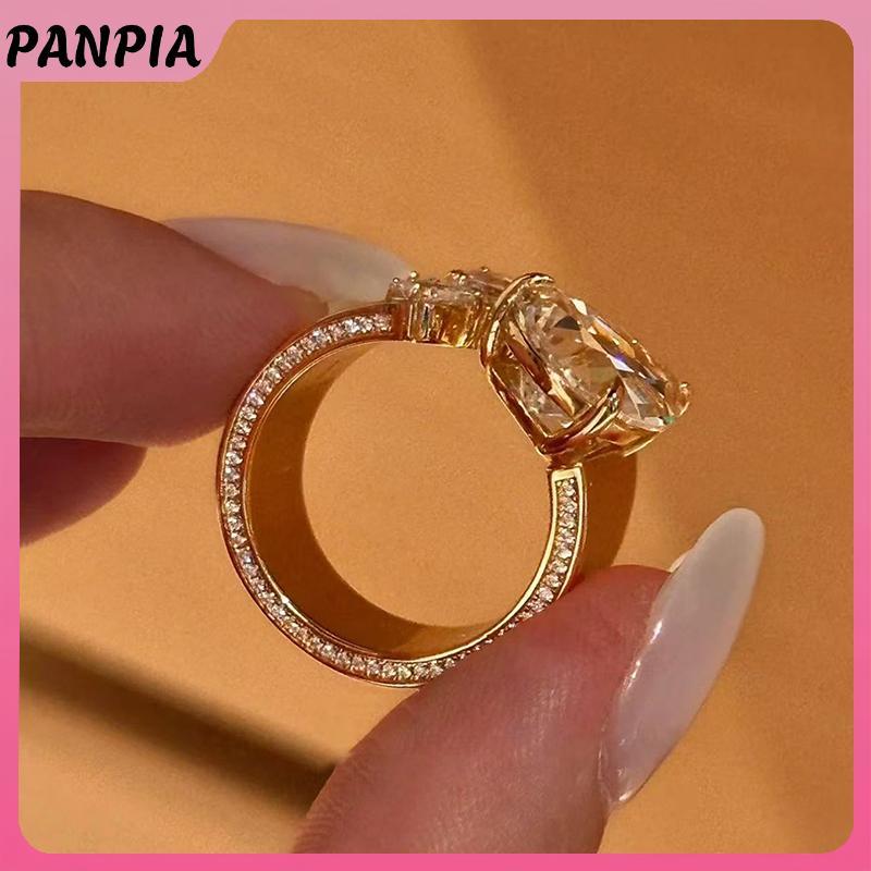 Nhẫn nữ sang trọng thiết kế cảm hứng từ kim cương với khảm đá quý sáng bóng - Trang sức hoàn hảo cho bữa tiệc