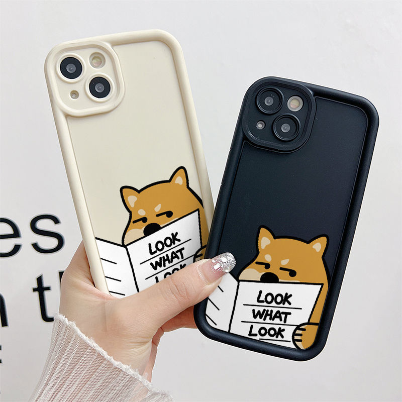 Ốp Lưng Tương Thích Cho iPhone 17 Air 16 15 14 13 12 11 Pro X XR XS Max SE 2020 6 6S 7 8 Plus Chống Rơi Thiết Kế Mắt Thiên Thần Họa Tiết Chú Chó Dễ Thương JGS137