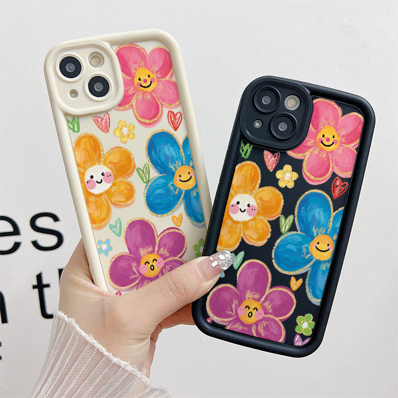 Ốp Lưng Cho Samsung Galaxy S26 S25 S24 S23 S22 S21 S20 Plus Ultra FE A04S A03S A02 M02 A12 M12 M32 A20 A30 A50S A30S Thiết Kế Mắt Thiên Thần Chống Rơi Họa Tiết Hoa JGS134
