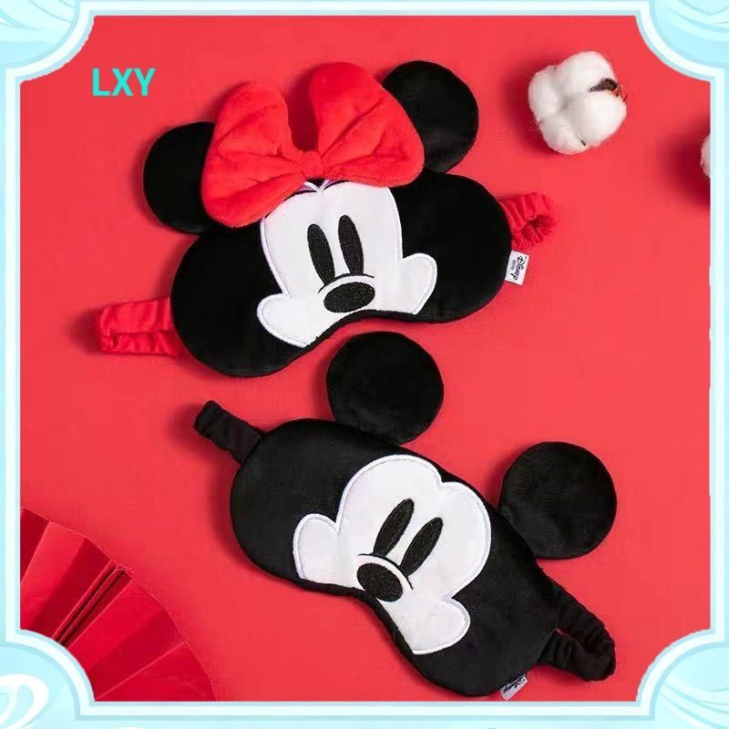 Disney Mặt nạ che mắt Mickey Minnie hoạt hình dễ thương, băng đô tóc 2 trong 1, mặt nạ ngủ công dụng kép