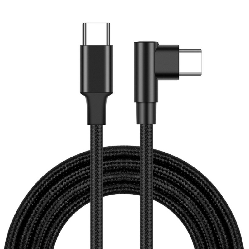 GODD 60W Cáp Giao Hàng Nguồn Loại C Đầu Nối Góc Phải Nylon Bện Sạc Nhanh Và Dây Dữ Liệu Cho Miếng Lót Điện Thoại