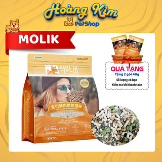 Thức ăn cho mèo hạt MOLIK 1.5KG với 8 loại topping được nướng chậm giữ nguyên dưỡng chất