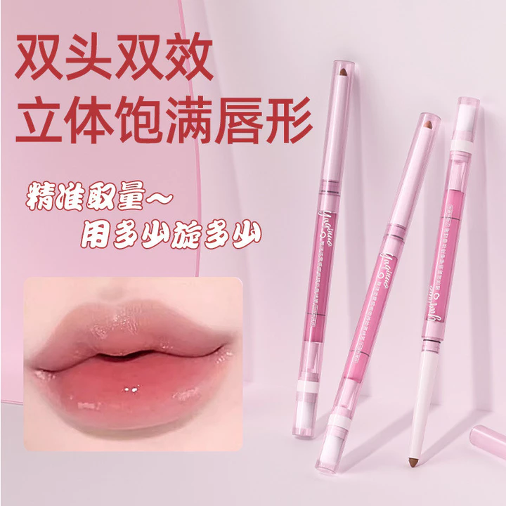 Chì Kẻ Viền Môi Kết Hợp Son Môi 2 Trong 1 Chống Thấm Nước Lâu Trôi Đầu Kép Có Cọ Tán Dễ Dàng Tán Màu Dùng Được Cả Làm Son Môi Và Kẻ Viền Môi Chì Kẻ Môi Dạng Son Chống Trôi Giữ Màu Lâu Dặm Lại Dễ Dàng