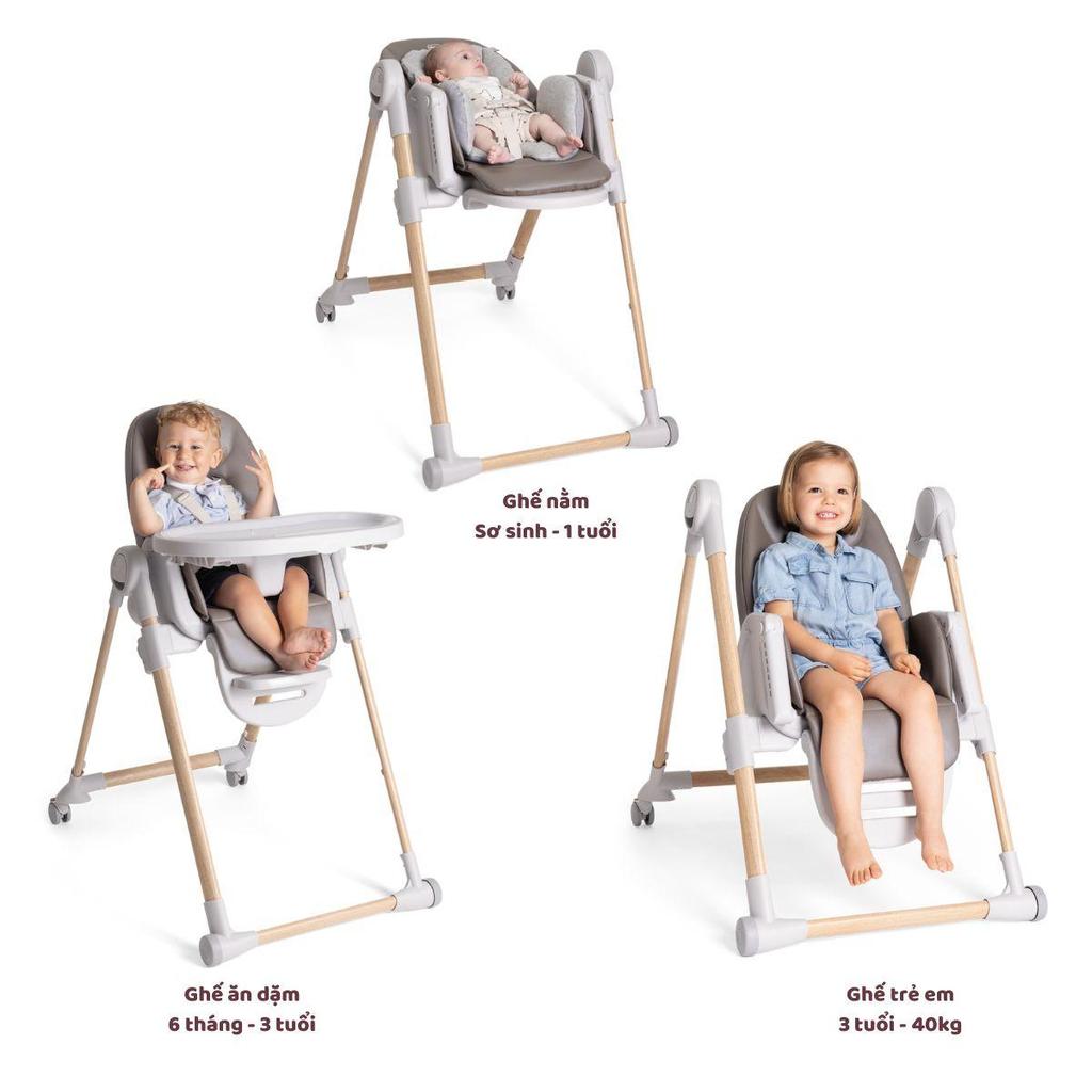 Ghế ăn đa năng 3 trong 1 Chicco Polly Armonia - Màu ghi đá