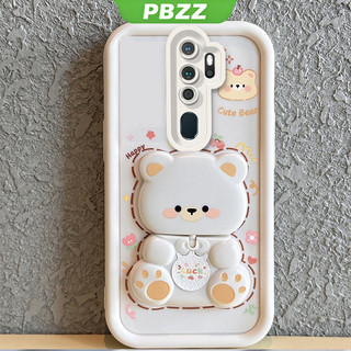 Ốp Lưng Cho OPPO A5 2020 Oppo a9 2020 Vỏ Điện Thoại Vỏ Mềm Silicon Chống Sốc Thiết Kế Mới Thẩm Mỹ Gương Xoay Gấu Dễ Thương Có Giá Đỡ JTXXZJ01