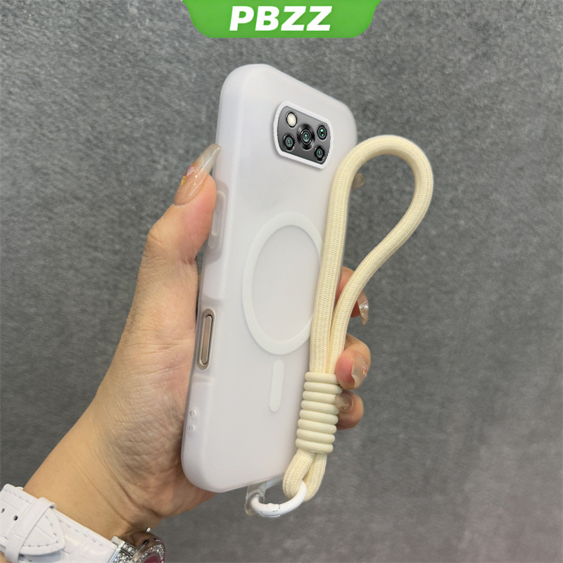 Ốp 2 Trong 1 Cho POCO X3 PRO POCO X3 NFC POCO X3 Vỏ Điện Thoại Chống Sốc Thiết Kế Mới Thẩm Mỹ Vỏ Thạch Màu Kép Có Dây Buộc Từ Tính Không Dây GDBSWX01