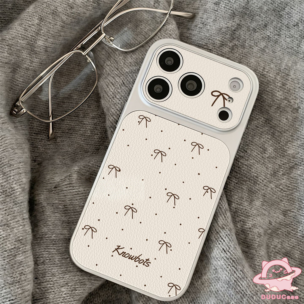 Ốp Lưng Nơ Đẹp Thời Trang Tương Thích Cho IPhone 14 11 16 17 13 15 12 Pro Max Air XR 16 14 15 Plus 13 14 16 17 12 Pro Ốp Họa Tiết Da Sáng Tạo Sang Trọng Mới