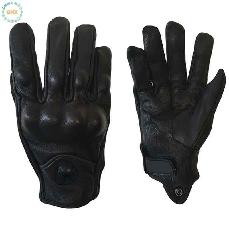 Mới Retro Da Thật Găng Tay Xe Máy Moto Găng Tay Chống Thấm Nước Motocross Găng Tay Tốt