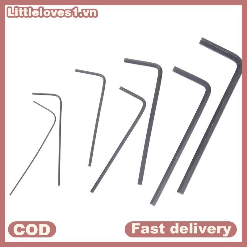 Littleloves1 Bộ 7 chìa khóa lục giác mini 0.7mm–3mm, đầu lục giác 0.7mm–3mm, 7 chi tiết, cờ lê mini Allen, bộ dụng cụ VN