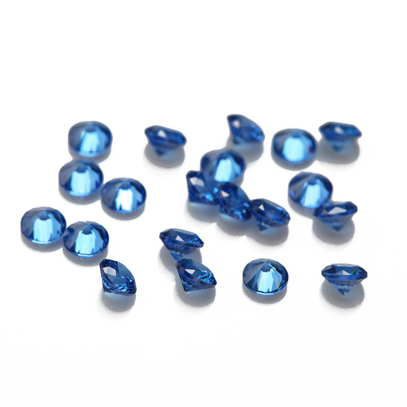 200 Cắt đá CZ Xanh Tròn 1.0mm ~ 3.0mm cho DIY Trang Sức