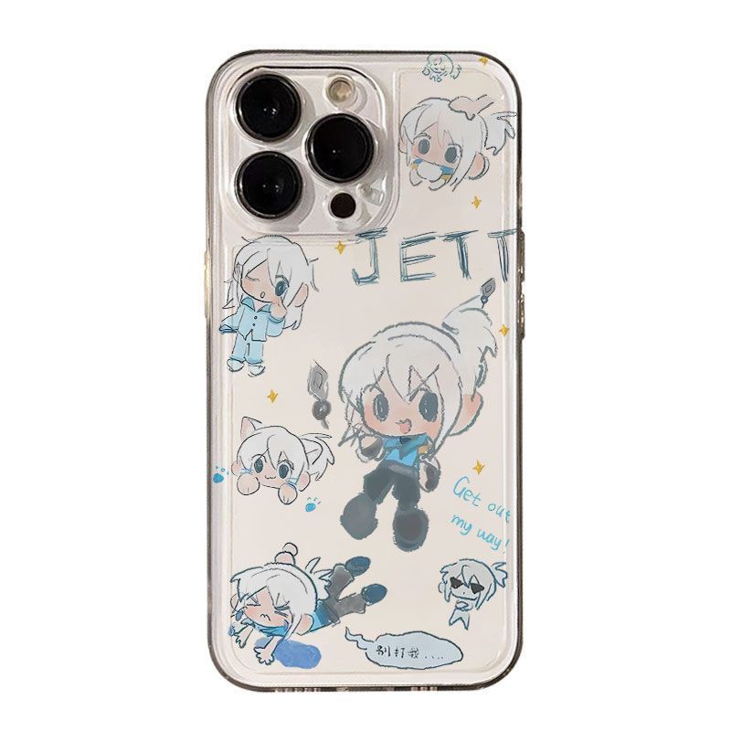 VALORANT / Clove / Jett / Fearless Contract Jett Q Phiên bản Vỏ điện thoại Thích hợp cho mẫu iPhone / pokj