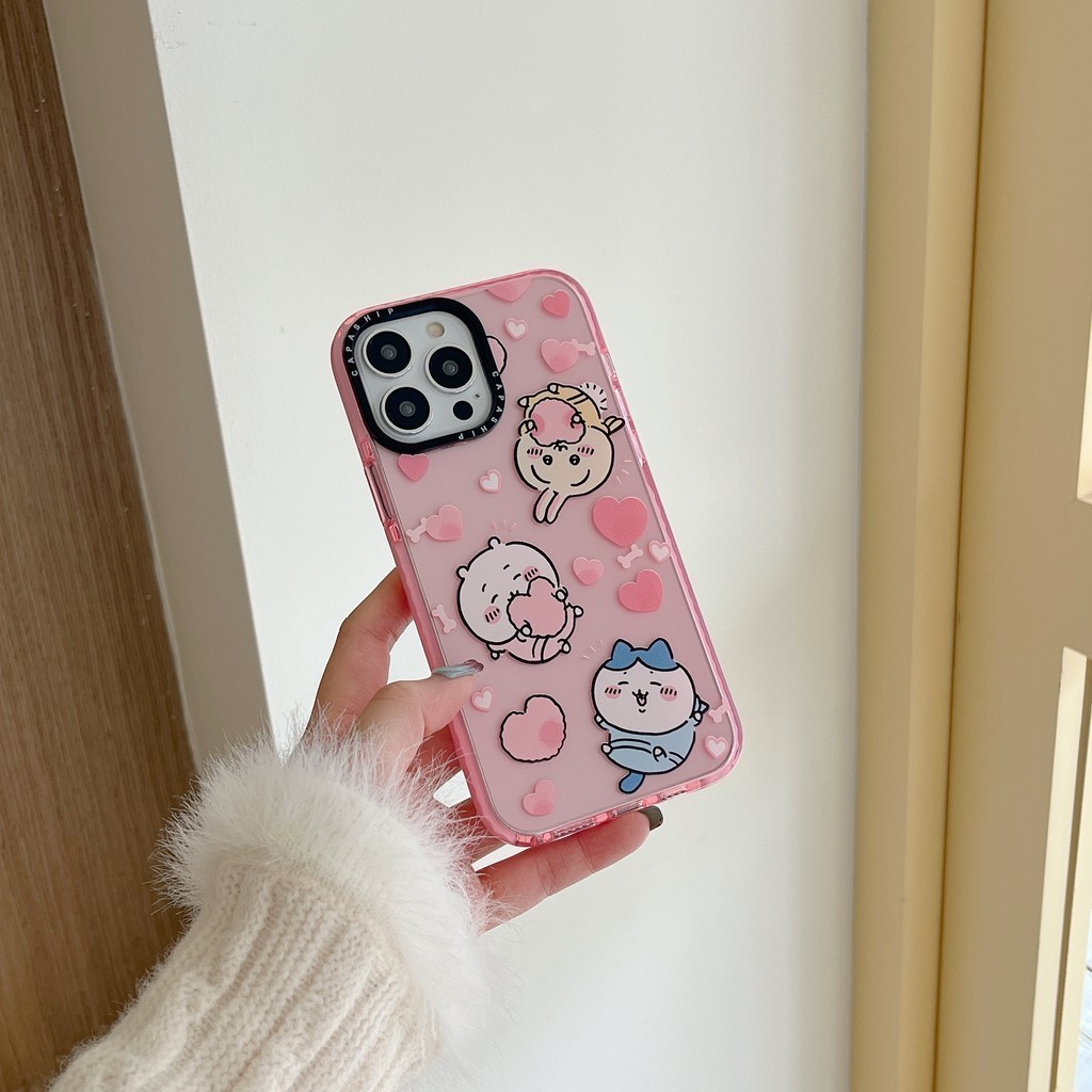 CAPASHIP Dễ Thương Chiikawa Kawaii Anime Nhật Bản Moe Phim Hoạt Hình Hàn Quốc Vỏ Mềm Tương Thích Cho iPhone 17 Pro Max Air Plus 16 / 15 / 14 / 13 / 12 / 11 / X / XS / XR / SE / 8 / 7 / 6