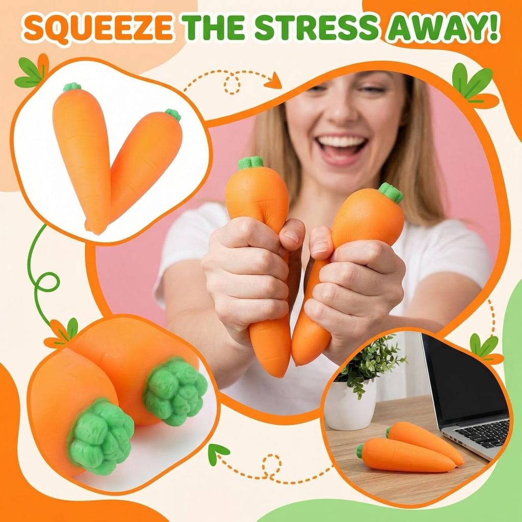 Quả bóng căng thẳng Squishy cà rốt khổng lồ, Quả mực Jumbo 5,5 inch Siêu mực và có thể đúc được Tăng chậm Thư giãn Cảm giác căng thẳng để giảm lo âu