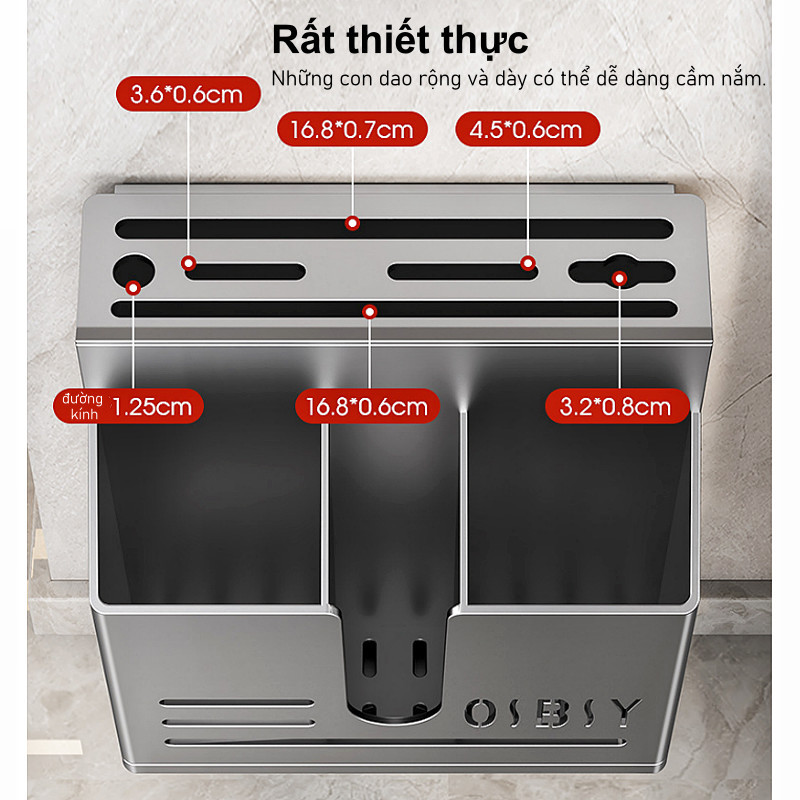 Bộ Giá Đỡ Dao Đũa 2in1 Dán Tường | Khay Đựng Muỗng Nĩa Gọn Gàng | Tiết Kiệm Không Gian Bếp
