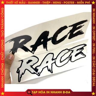 Tem Dán Xe Máy Race, Decal Trang Trí Xe, Sticker Dán Các Vị Trí Trên Xe, Tem uv nổi 3D Cao Cấp Chống Nước