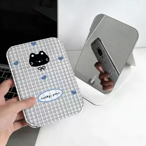 Mèo đen đáng yêu Gương Trang Điểm Gập Đa Năng, Phù Hợp Dùng Văn Phòng Du Lịch