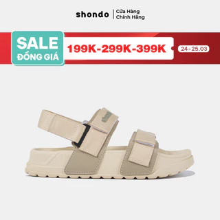 Giày Platy Nam Nữ SHONDO Êm, Thời Trang Thích Hợp Đi Học, Đi Chơi Be Phối Rêu PLA2545