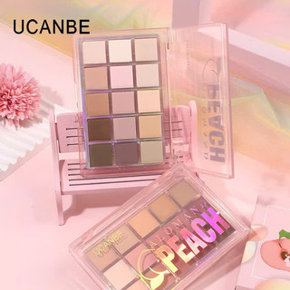 UCANBE Bảng Phấn Mắt 15 Màu Tông Nude, Taupe & Nâu Hồng, Bảng Phấn Màu Trung Tính Ấm, Dễ Tán.