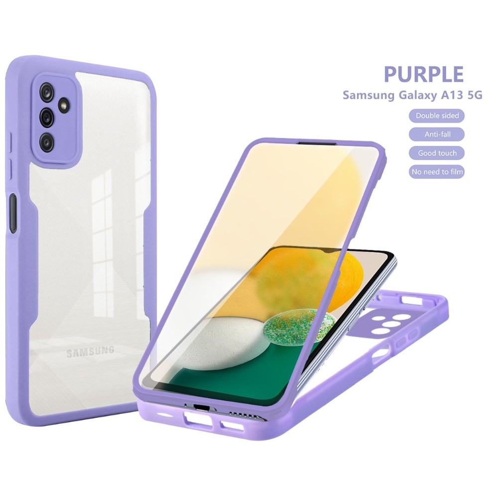 Tương Thích Cho Samsung Galaxy A13 A04S M13 M53 M33 A23 5G Cover 360 Độ Hai Mặt Full Cover Protetcion Mềm Acrylic Slim Phone Case
