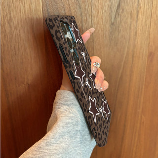 Ốp bảo vệ họa tiết Leopard Print Stars phù hợp cho Samsung s26 s26ultra s22u s23 plus s23FE s24 s25 plus A55 A56 A36 ốp điện thoại di động