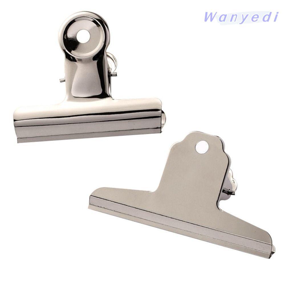 Kẹp giấy WANYEDI, kẹp kim loại đa kích thước bằng thép không gỉ, kẹp hóa đơn vé tròn/phẳng/đầu núi cho văn phòng tại nhà trường học
