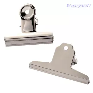 Kẹp giấy WANYEDI, kẹp kim loại đa kích thước bằng thép không gỉ, kẹp hóa đơn vé tròn/phẳng/đầu núi cho văn phòng tại nhà trường học