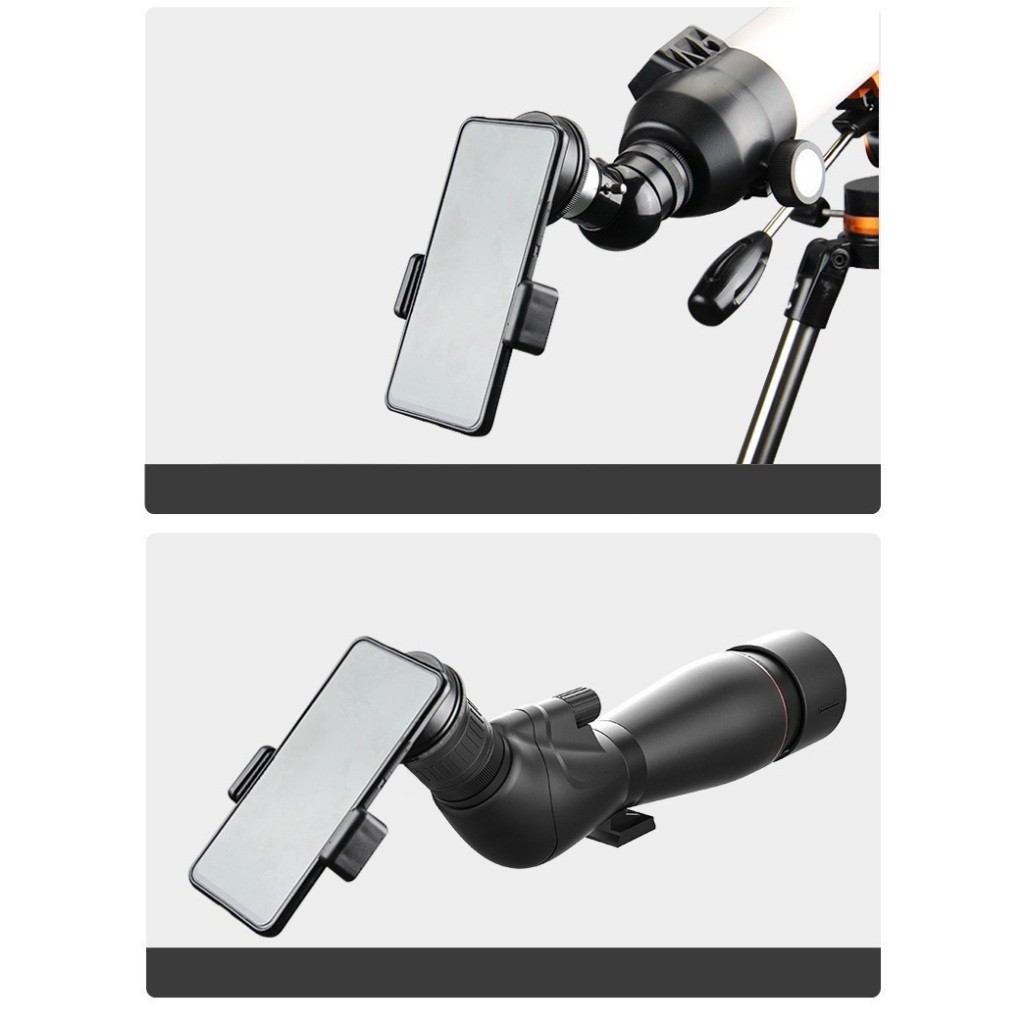 Giá đỡ điện thoại thông minh gắn kính thiên văn Đường kính 25-45mm，Dễ dàng lắp đặt, tháo lắp nhanh