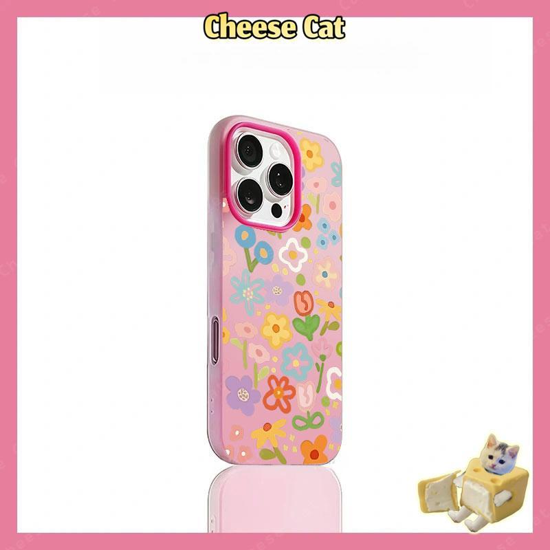Hoa Vỏ điện thoại dành cho iPhone 14 15 16 13 12 11 Pro Max Xs Max XR 17 Air Vỏ iPhone màu hồng