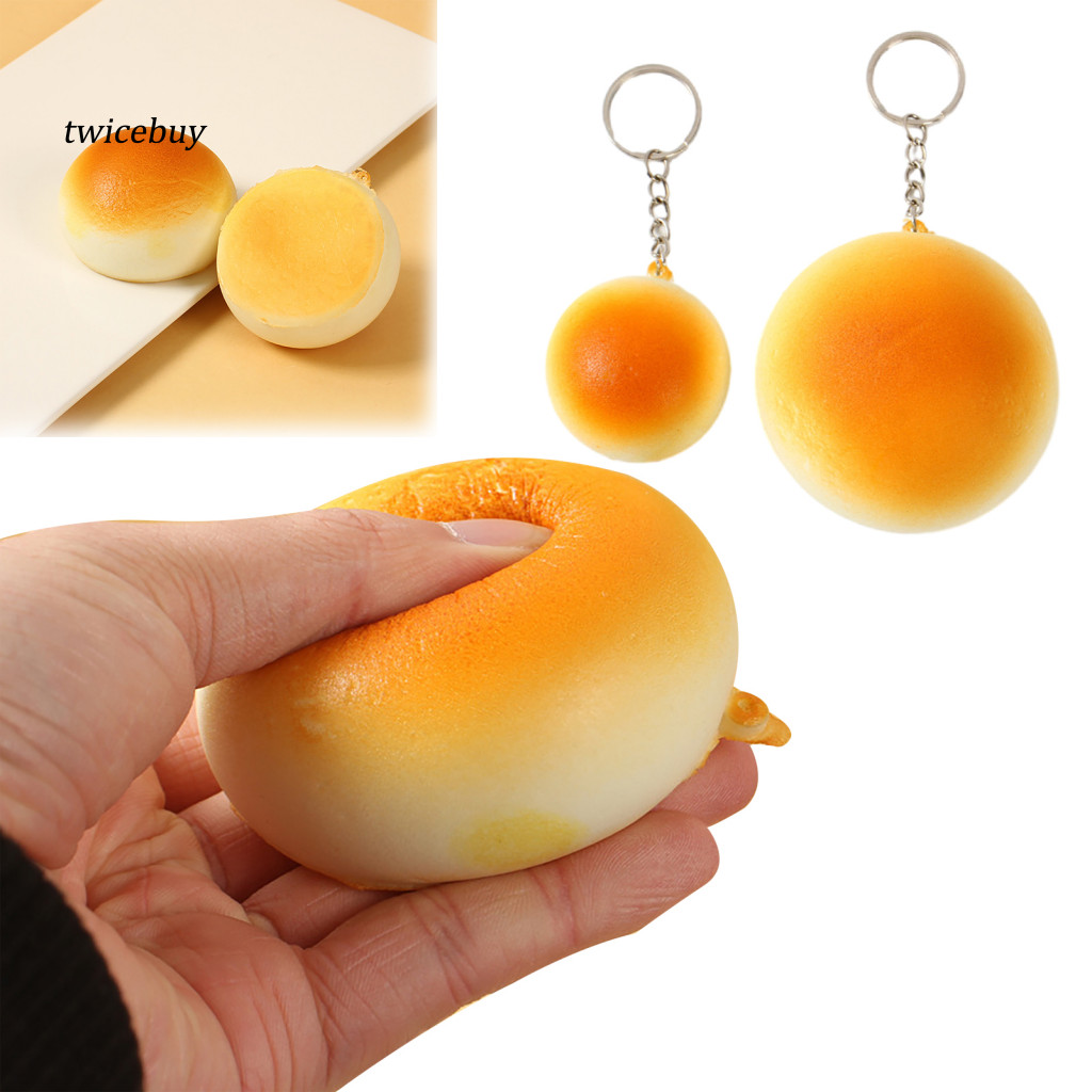 [TY] Đồ chơi bóp chữa bệnh cảm xúc Đồ chơi bóp Bun vàng thực tế – Pu Slow Soft Giảm căng thẳng cho trẻ em Người lớn Fidget Squishy theo chủ đề thực phẩm Giảm lo âu để thư giãn
