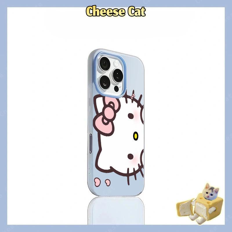Kitty tim hồng Vỏ điện thoại dành cho iPhone 14 15 16 13 12 11 Pro Max Xs Max XR 17 Air Ốp điện thoại màu hồng dễ thương