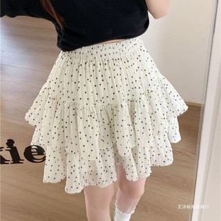 Váy cỡ lớn dành cho nữ, kiểu dáng mới dành cho phụ nữ hơi mũm mĩm, thời trang và tôn dáng, váy ngắn chấm bi
