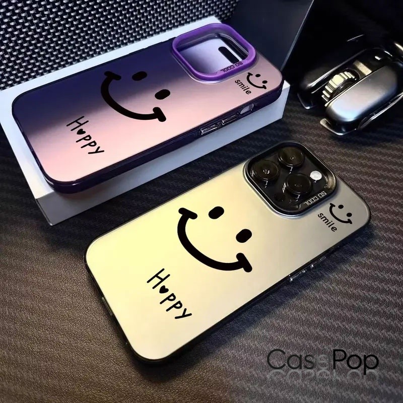 Ốp Mặt Cười Đơn Giản Cho iPhone 11-15 Pro Max Cảm Giác Mịn Màng