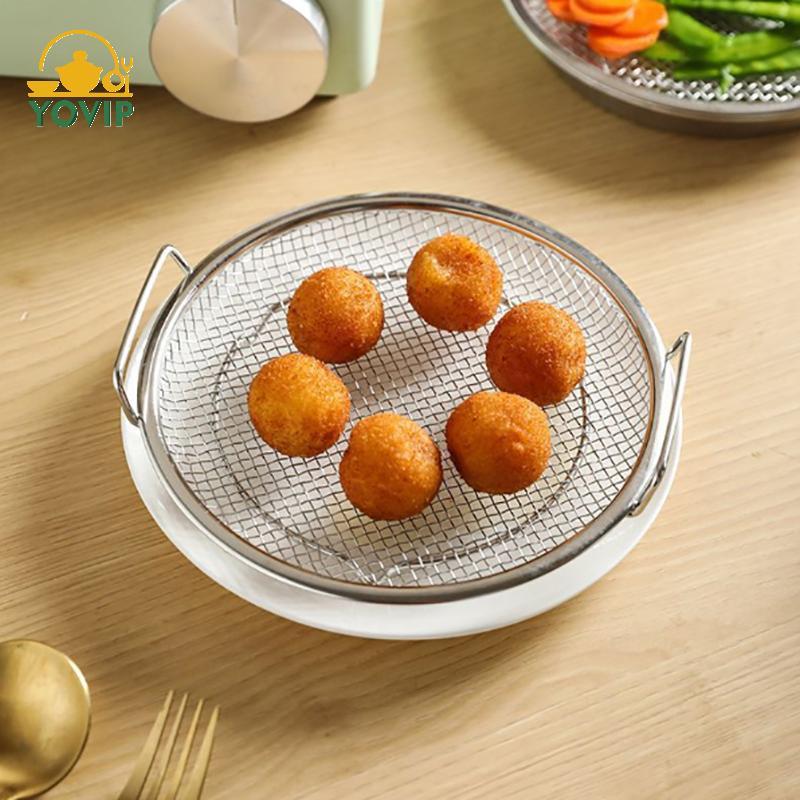 YOVIP Bếp Lưới Lọc Dầu Khay Inox Chảo Chiên Để Nấu Ăn An Toàn Thoát Nước Và Lọc VN