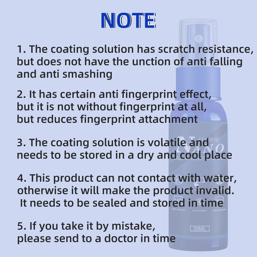 30ml Điện thoại di động Xịt phủ Nano Chống trầy xước Phim màn hình kỵ nước Bảo vệ chất lỏng Oleophobic Màn hình điện thoại Xịt shopidaevn