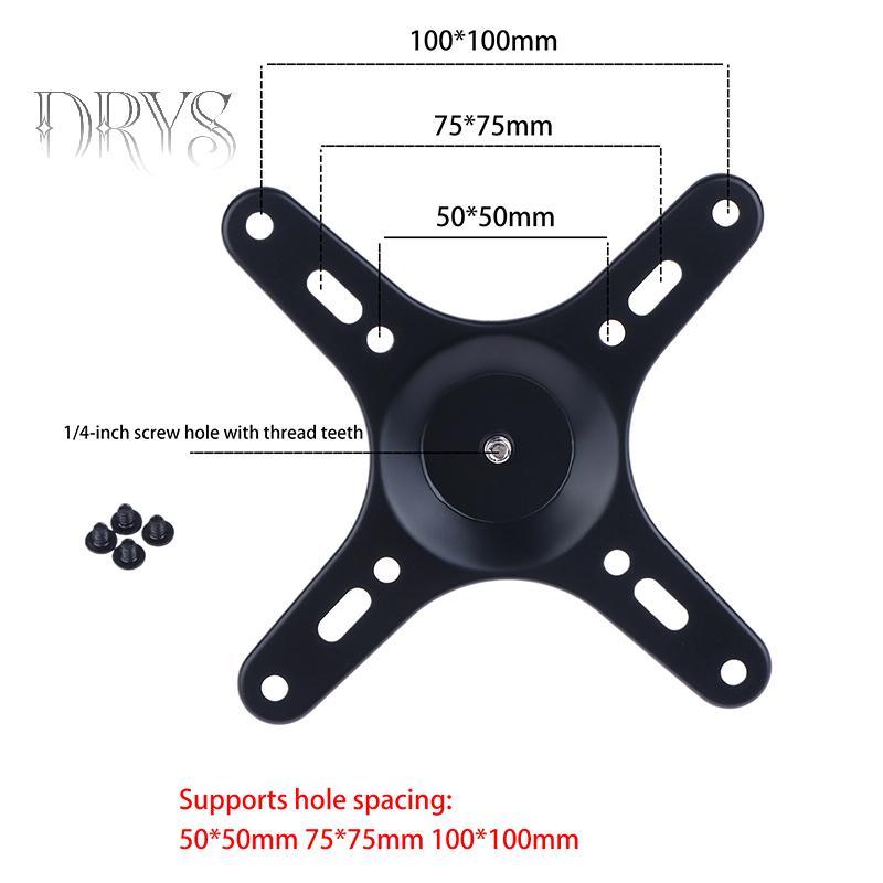 (TFT) 1 Bộ Tấm Lót Gắn Màn Hình Di Động VESA Lỗ Vít 1 / 4 Inch Đến 100x100MM 75x75MM M4 Bộ Vít Giá Đỡ Treo Tường MỚI