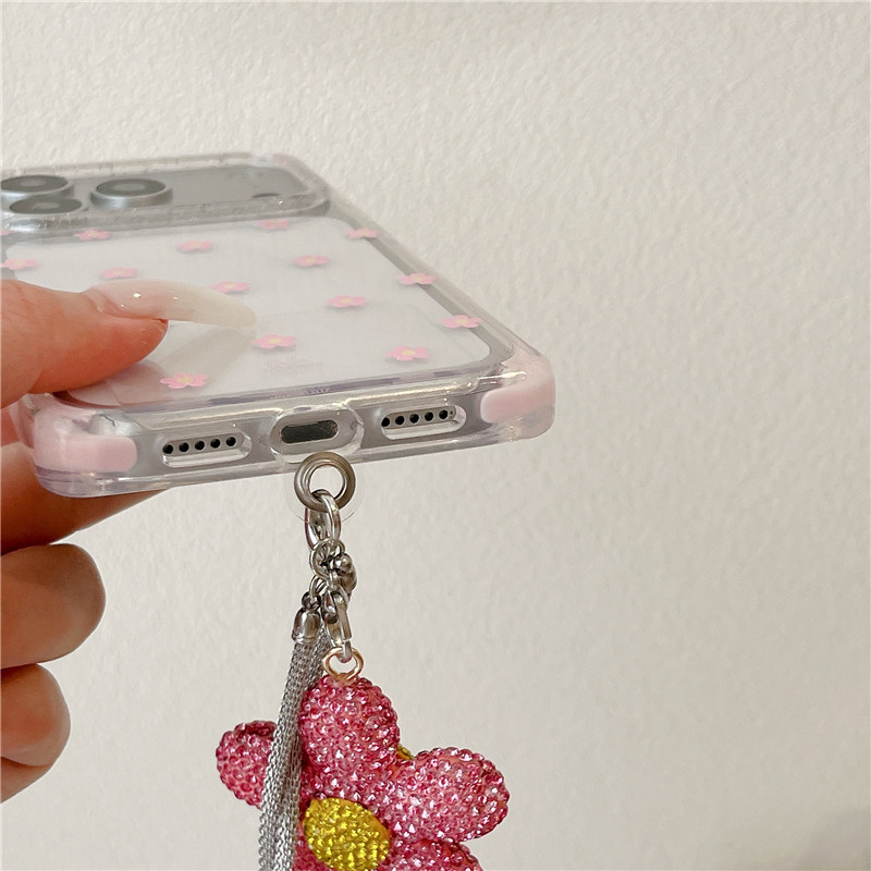 Ốp điện thoại TPU mờ hình hoa nhỏ cho iPhone 17 Pro max