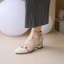 VNMZGG34-39 Kích Thước Lớn Khóa Phẳng Nơ Trang Trí Rỗng Mũi Nhọn Phù Dâu Đầm Mary Jane Cổ Tích Dép
