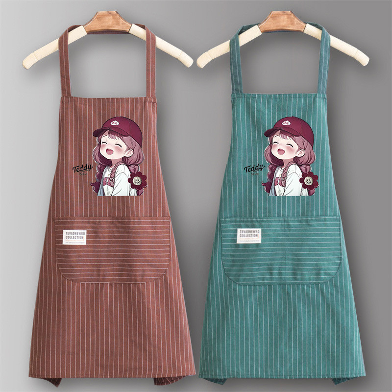 Tạp Dề Cotton Nguyên Chất Thời Trang Nhà Bếp Hộ Gia Đình 2025 Phong Cách Mới Nam Nấu Ăn Mùa Hè Mỏng Phong Cách Hàn Quốc Phục Vụ Chuyên Dụng J2RQ