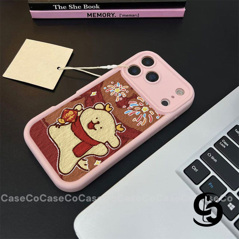 Ốp Lưng Cho Oppo A3Pro A5Pro A3 A18 A6 A60 A58 A5 A38 A57 A16 A15 A12 A5X A3X A17 A18 Bìa Mềm Pháo Hoa Chúc Mừng Năm Mới