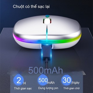 Chuột Không Dây 2 Chế Độ Bluetooth/USB – Silent, Pin Sạc, Dùng Cho Macbook, Laptop, iPad