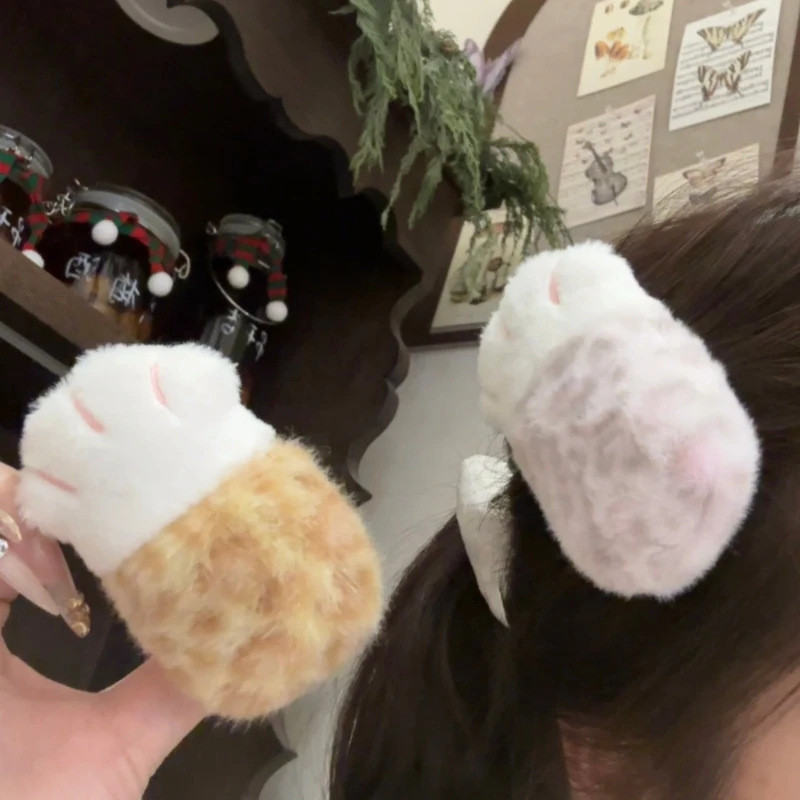 Kẹp tóc hình mèo con móng vuốt đáng yêu, phụ kiện thời trang cho thu đông