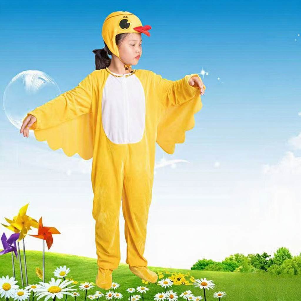 💕 HÀNG CÓ SẴN – Đầm Trang Phục Trẻ Em 3‑12 tuổi – Gà Vịt + Hoạt Hình Động Vật, Thích hợp Halloween, Giáng Sinh & Ngày Trẻ Em 🎃🎉