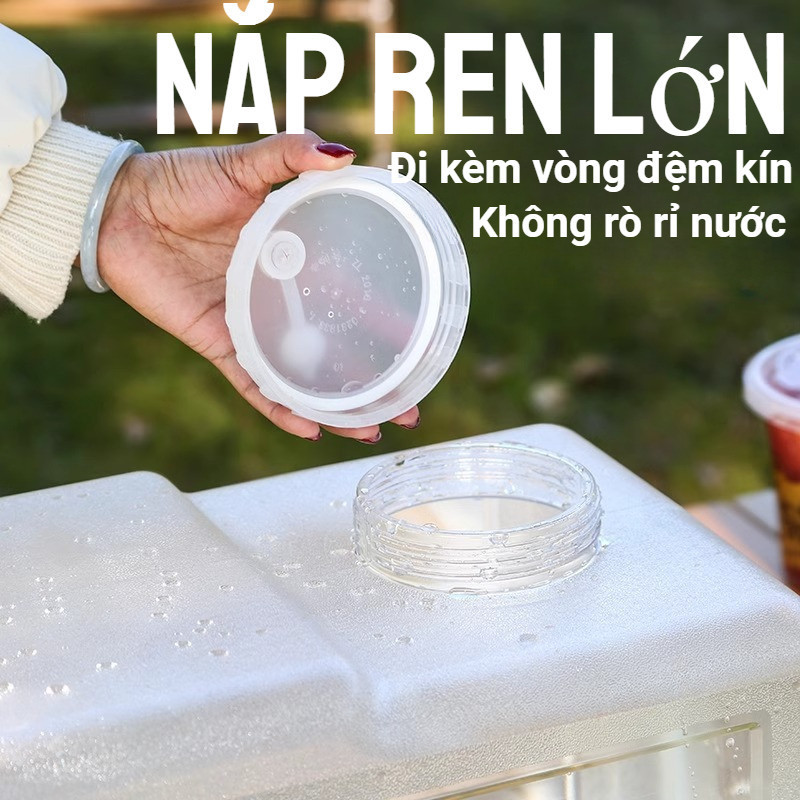 Thùng Nước Đa Năng Có Vòi 5L, Dung Tích Lớn,Chống Rò Rỉ, Cho Cắm Trại, Dã Ngoại, Lái Xe Và Dự Trữ Nước Gia Đình