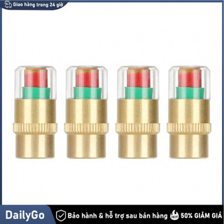 Nắp van cảnh báo áp suất 3 màu kiểm tra mắt Nắp Van Cảnh Báo Áp Suất Lốp, Lõi Đồng, Hiển Thị 3 Màu, Kiểm Tra Bằng Mắt